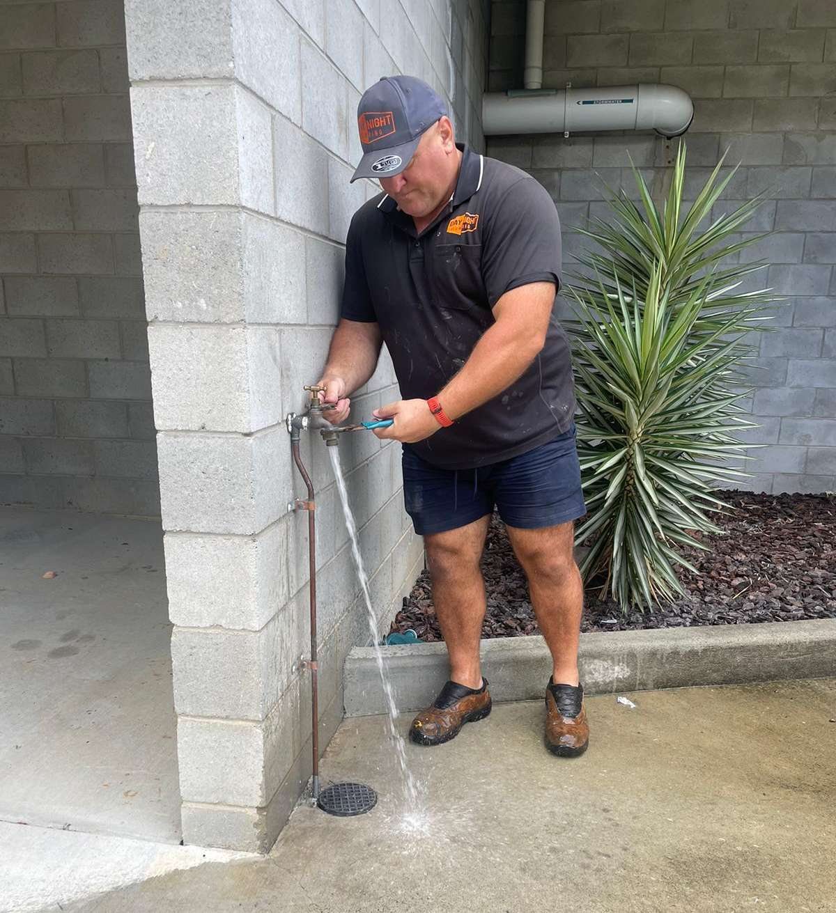 Cam from Day Night Plumbing on the job